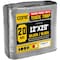 Core Tarps Heavy Duty Tarp, 20 ft L x 0.5 mm H x 12 ft W, 20 Mil, Silver/Black, Polyethylene CT-701-12X20 - alternate 1